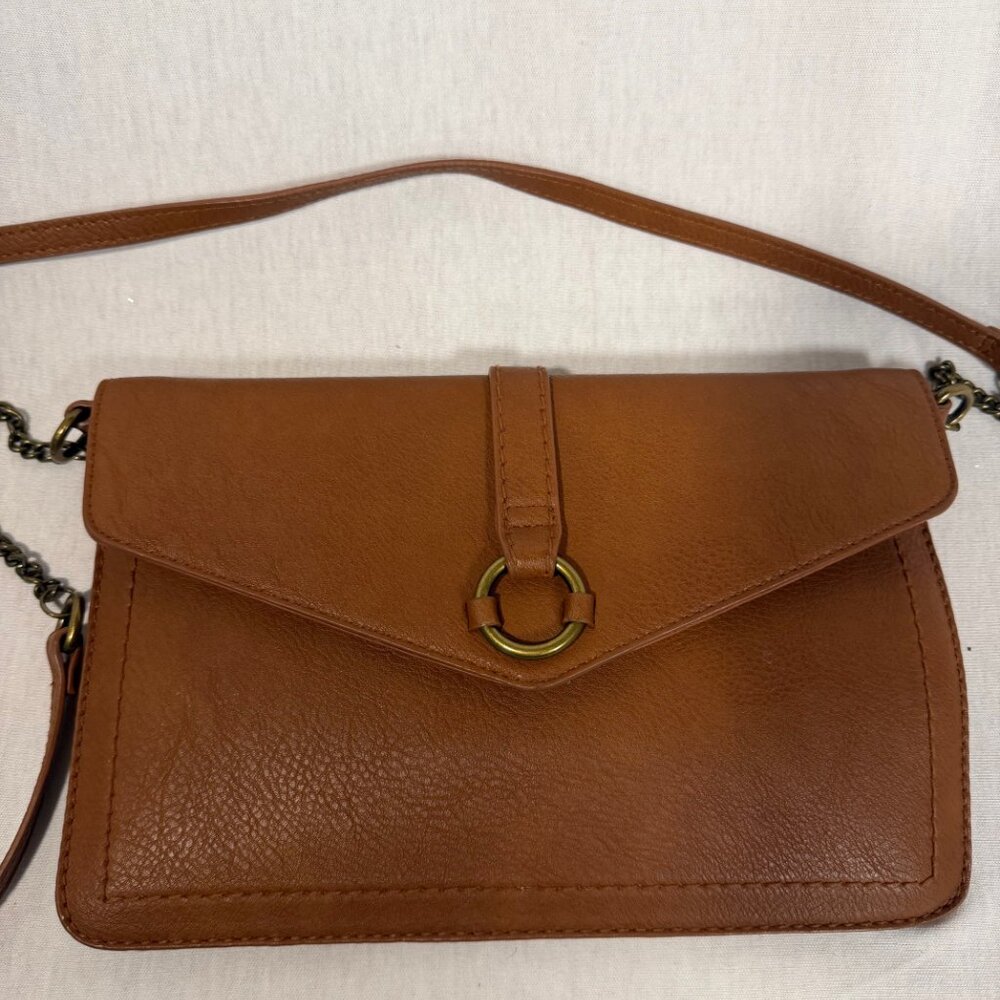 Universal Thread Brown Crossbody Purse Snap Closure Casual Everyday Bag - Picture 2 of 7